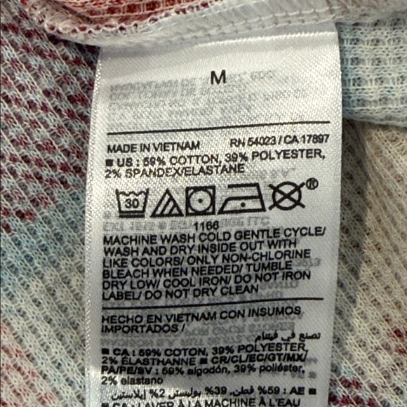 Old Navy Plaid Pajama Set Thermal Waffle Knit Long Sleeve Top S with Pants M - Picture 5 of 16